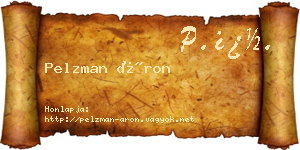 Pelzman Áron névjegykártya